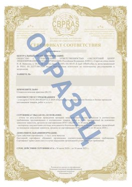 Образец Сертификат СТО 01.064.00220722.2-2020 Ростов Сертификат СТО 01.064.00220722.2-2020 